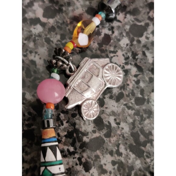 2 Strand Native American Fetish Treasure Necklace Bead Stone Figures IndianPenny - Picture 7 of 11